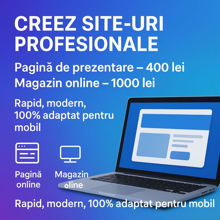 Creez Site-uri Profesionale – Rapid, Modern & Optimizat SEO