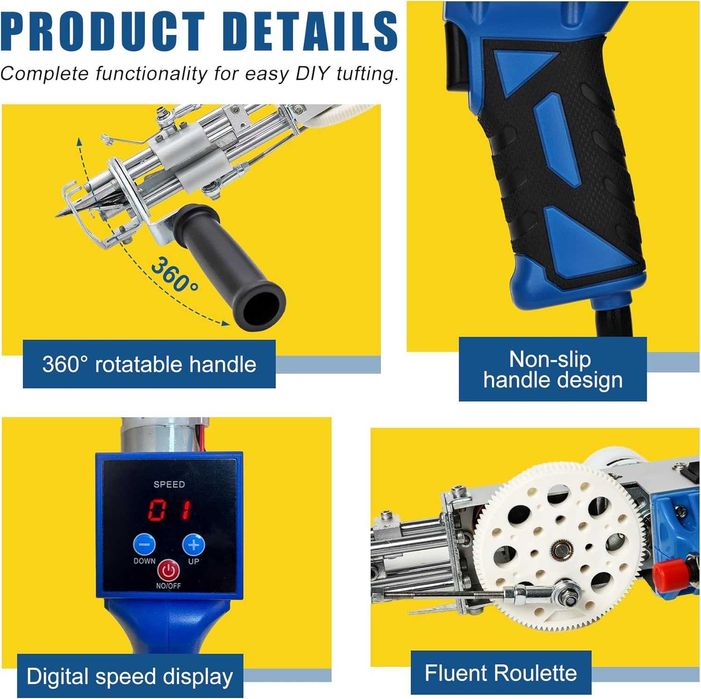 Пистолет для ковра творчества (тафтинга)