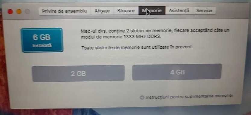 Macbook 13'' aluminiu late 2008, SSD 250GB, ram 6GB