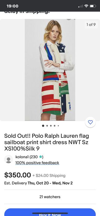 Camasa Polo Ralph Lauren din matase XS-S