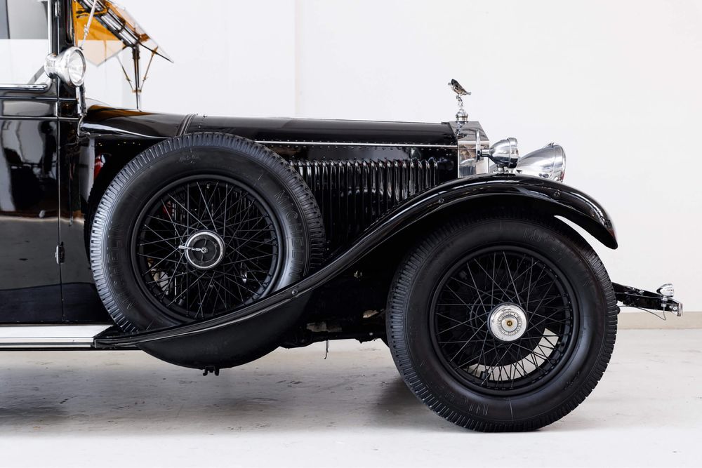 Roată originală Rolls-Royce interbelic, jantă spițată, stare excelentă