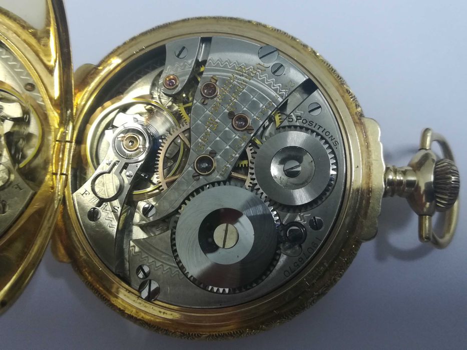 WALTHAM златен джобен часовник– USA multi-color gold 14k, 3 цвята