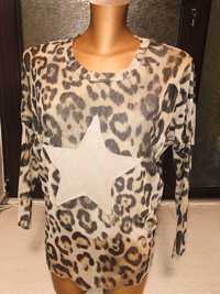 Bluza leopard cu maieu