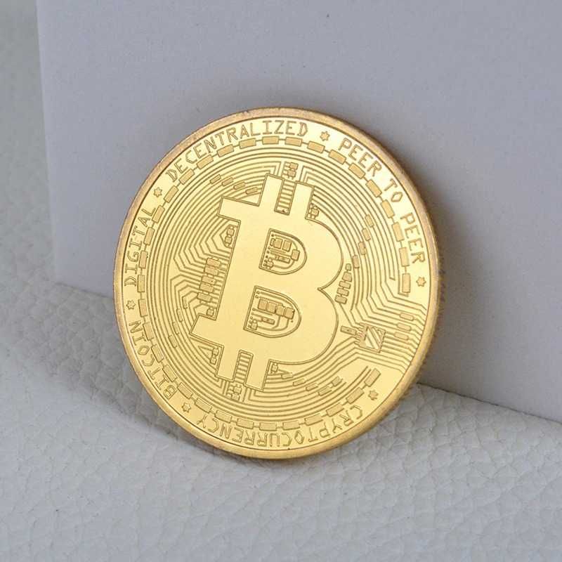 Moneda Bitcoin de Colectie & Suvenir - Criptomoneda Aurie