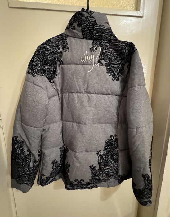 Geacă damă Desigual, cu captuseala florala, broderie neagra