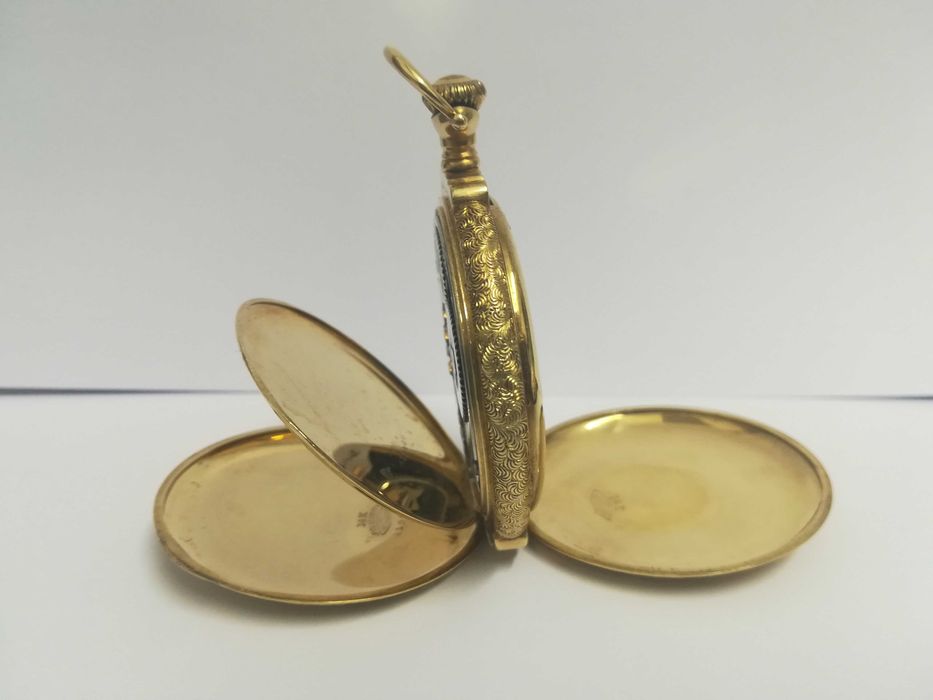 WALTHAM златен джобен часовник– USA multi-color gold 14k, 3 цвята
