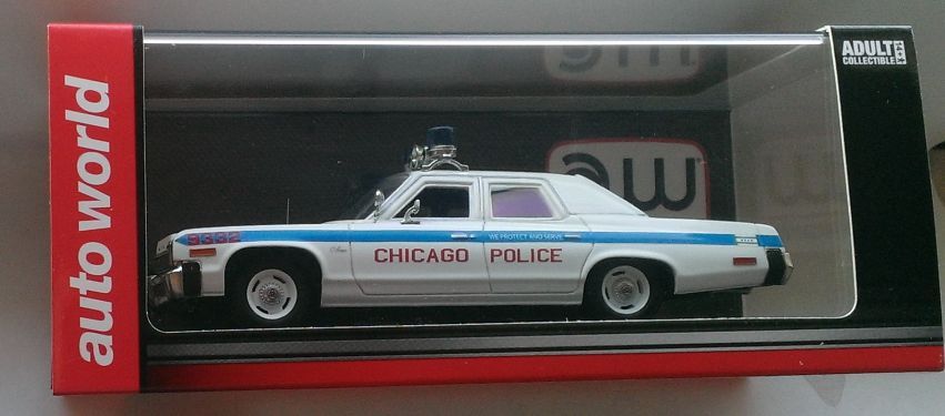 Macheta Dodge Monaco Politia Chicago 1974 - AutoWorld (ERTL) 1/43