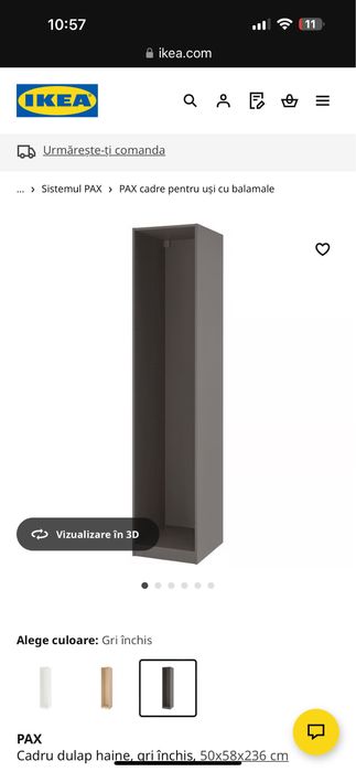 Dulap Ikea Pax culoare gri