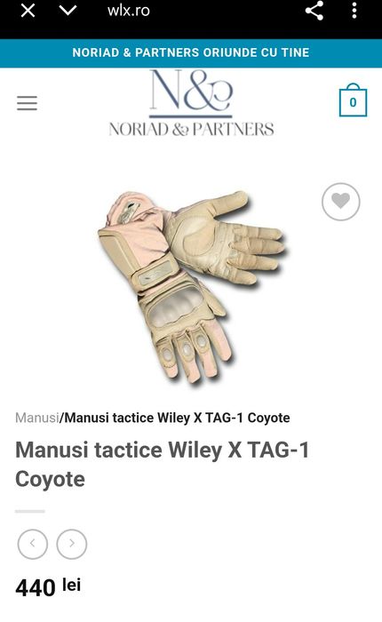 Vând manusi tactice Wiley X TAG-1 Coyote