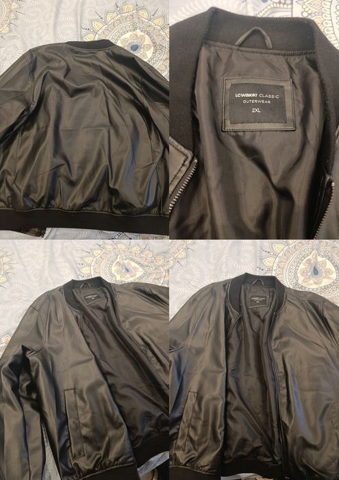 Geacă imitație piele LC Waikiki, mărime XXL, negru.