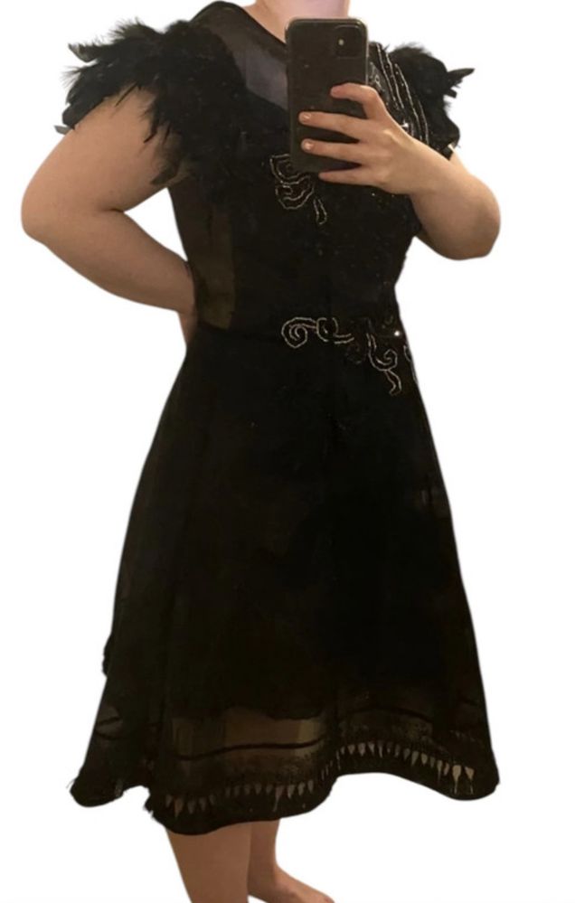 Rochie cu pene by designer Diana Antohi M