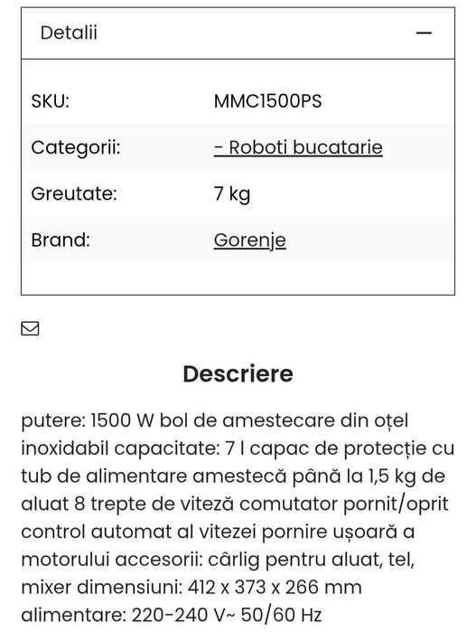 Vand robot de bucatarie