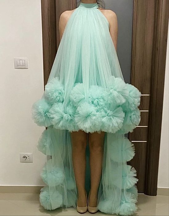 Rochie elegantă verde mentă