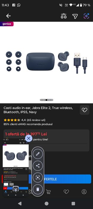 Vând căști wireless Jabra elite 2