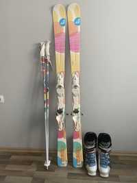 Ски + ски автомати + щеки + ски обувки