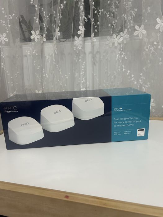 Router Wireless Mesh Eero 6, 500 Mbps, 420 m, set de trei
