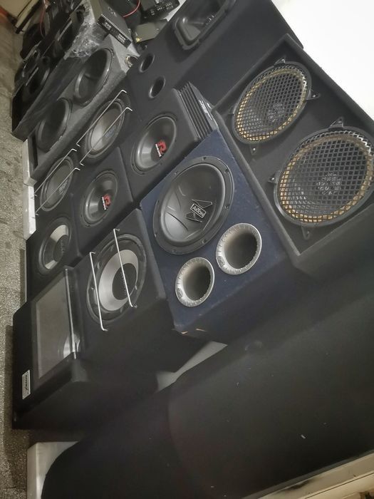 Stație și subwoofer audio auto amplificator bass kit rms boxe player