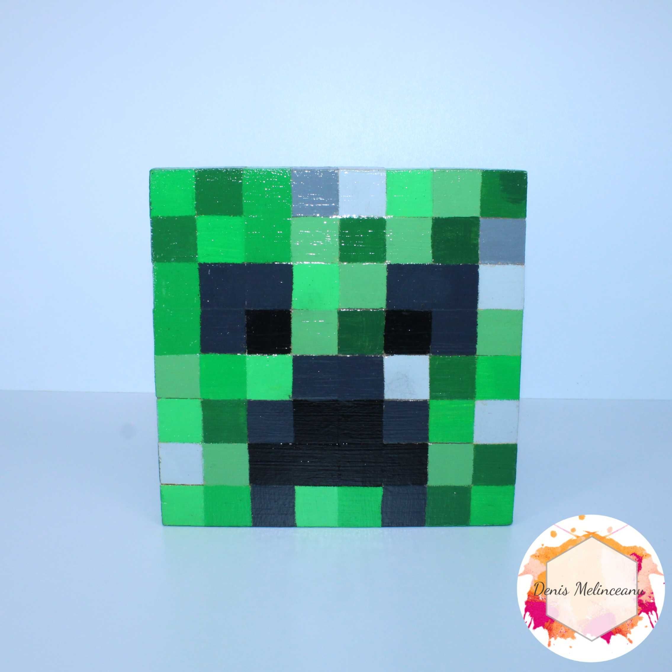 Figurină din lemn CREEPER din Minecraft