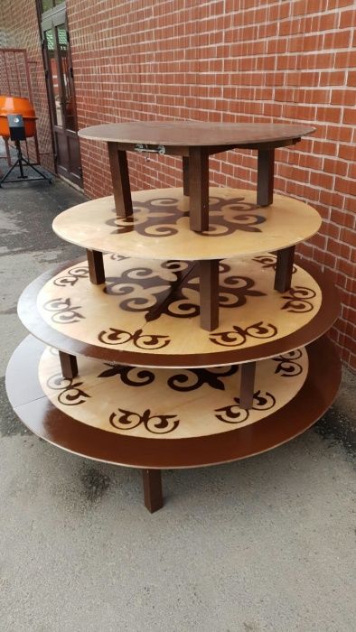 Продам круглые казахские столы по 15000тг.110 см.