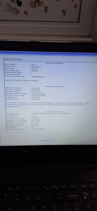 Laptop Dell intel core i3