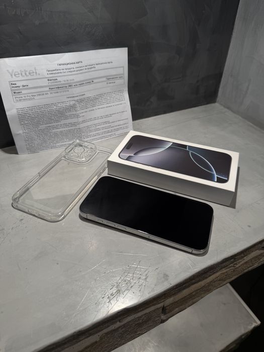 100%! КАТО ЧИСТО НОВ Iphone 16 Pro Max + гаранция
