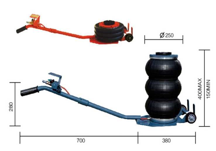 Cric pneumatic 3 pliuri si 2 pliuri