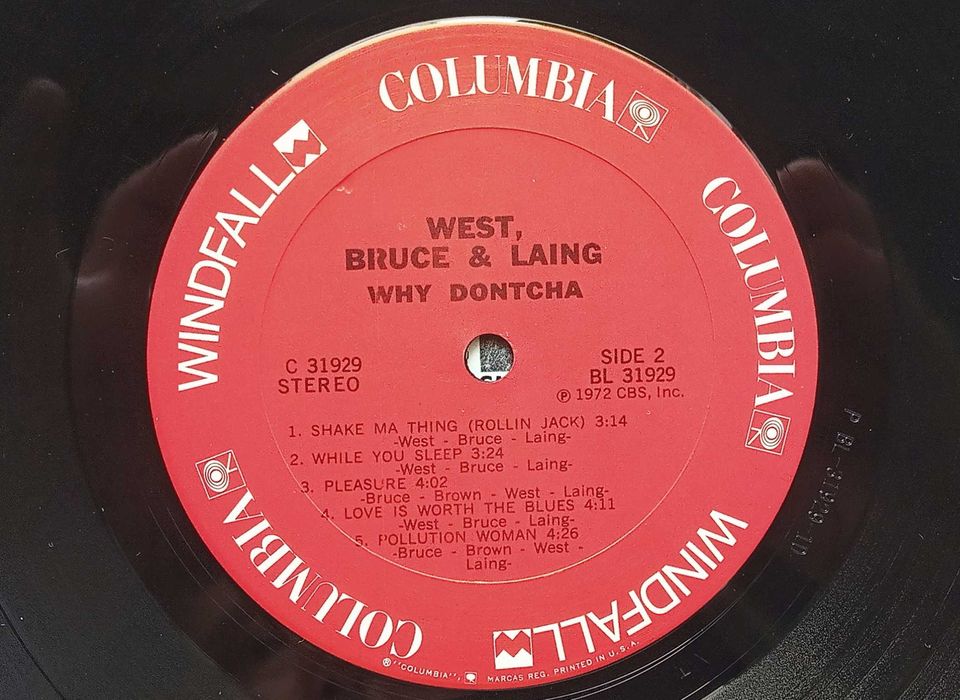 set de 2 viniluri LP West, Bruce & Laing (editii americane)