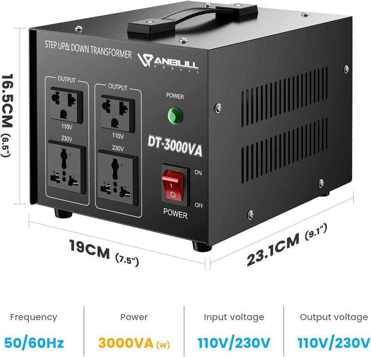 Convertor tensiune, Step Up/Down 3000W 220-110V, REDUS de la 1150RON