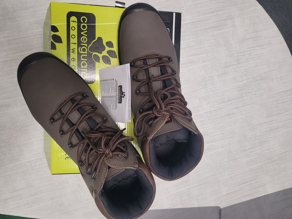 Работни обувки боти,  кожа кафяви Coverguard