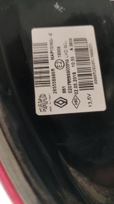 Lampa, stop stânga aripa Megan 4 cod 265558986R,