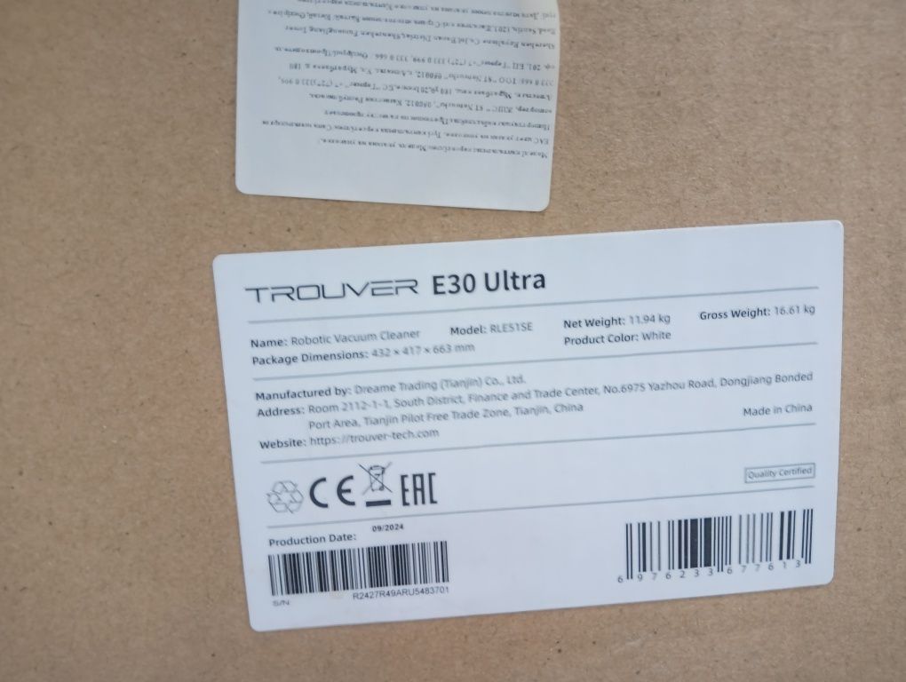 Робот-пылесос Trouver Robot Vacuum E30 Ultra