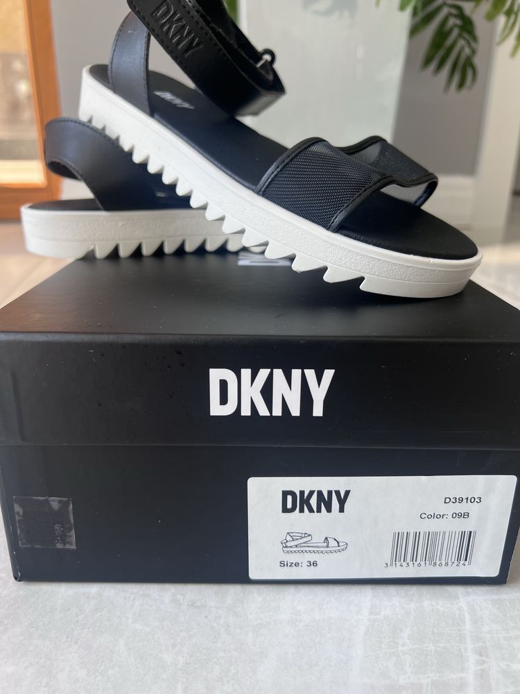 Sandale DKNY, negre, marimea 36