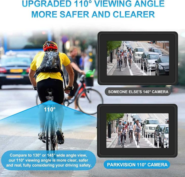 Camera retrovizoare bicicletă PARKVISION monitor 4.3 inch card TF 64G