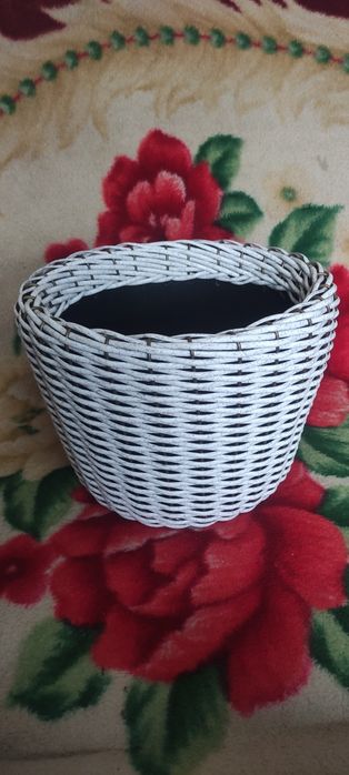 Кашпо 12л ротанг береза