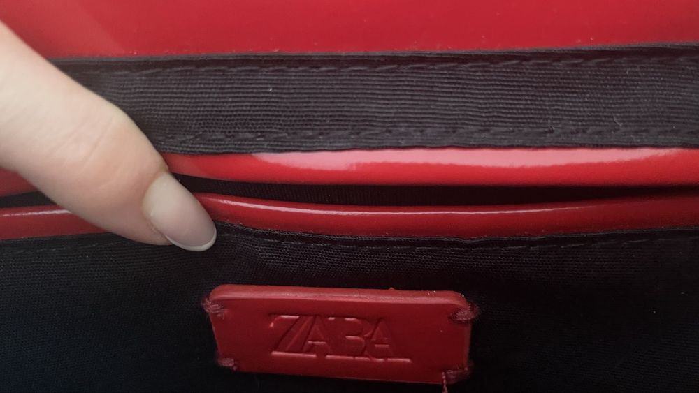 Чанта Zara в червен цвят с регулируема дръжка