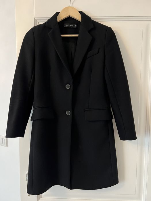 Palton negru Zara XS