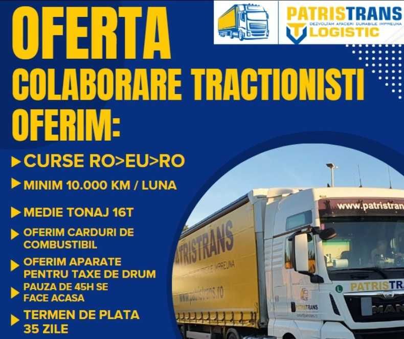 Contract transport TUR-RETUR tractionisti