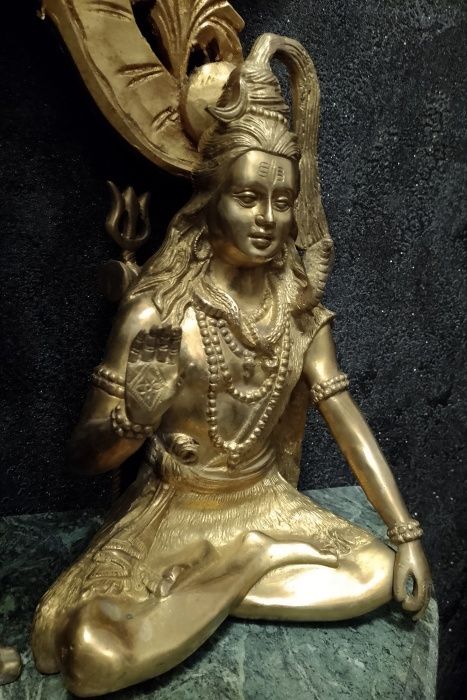 Sculptura din bronz masiv de dimensiuni impresionante Shiva piesa cu o
