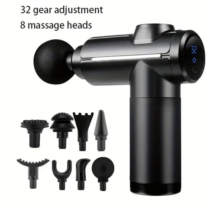 Преносим масажен пистолет подходящ за масаж на гръб врат крака и кръст