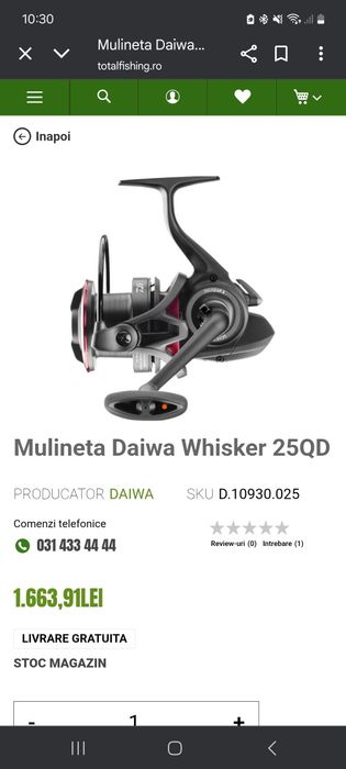 Set 3 mulinete daiwa whisker 25qd
