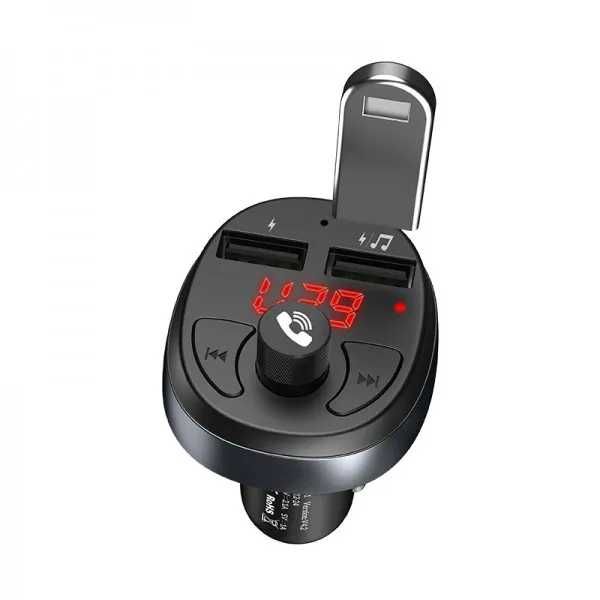 Автомобильный FM-модулятор зарядное устройство Hoco E41 (черный)