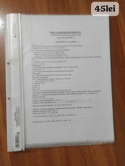 Culegeri clasele 5-8 și teoria pentru Evaluarea Nationala