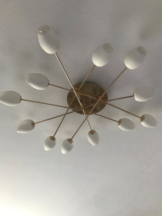 Люстра 12 рожковая вместе с энергосберегающими лампочками