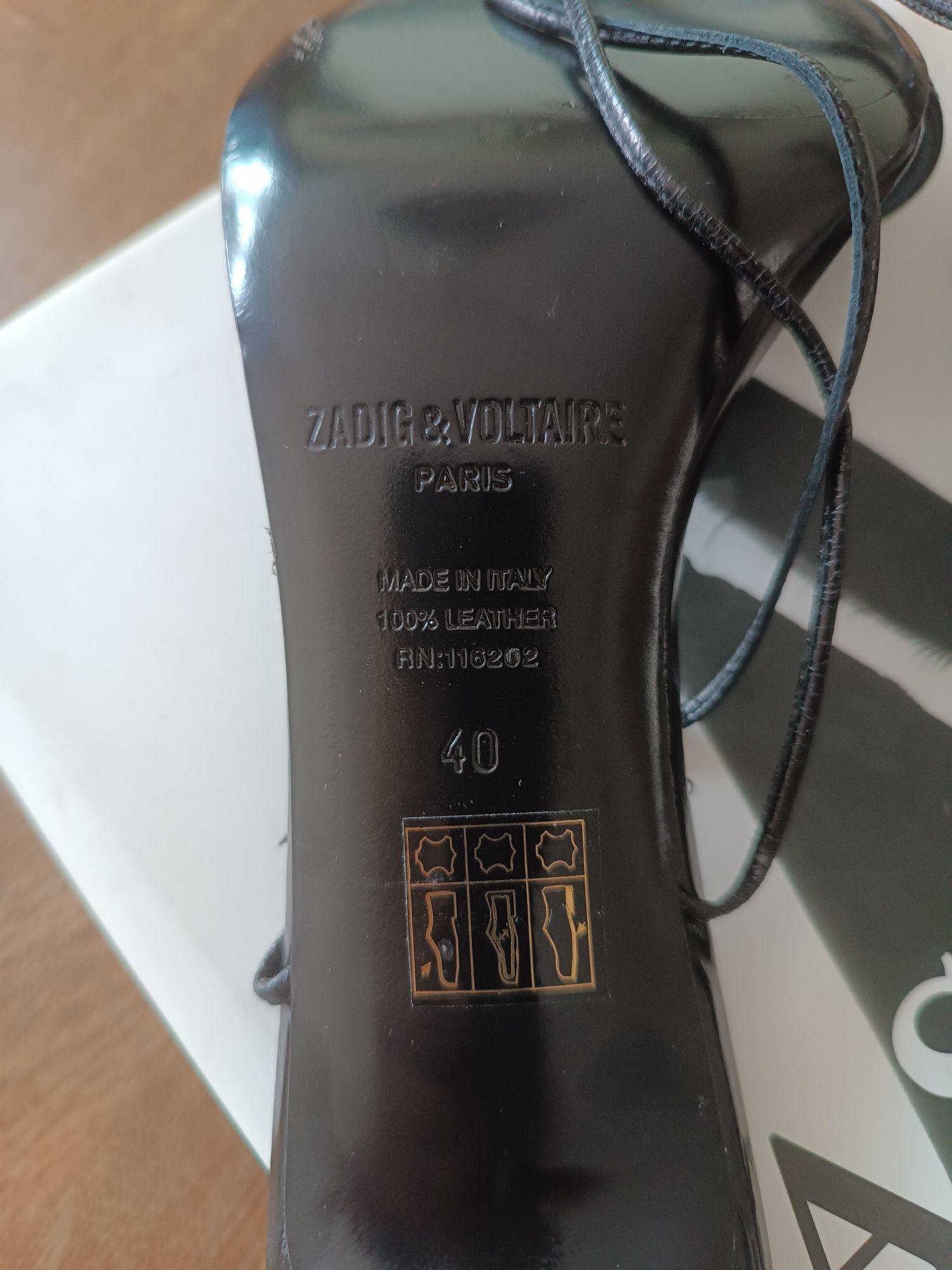 Черни сандали на ток ZADIG & VOLTAIRE 39/40