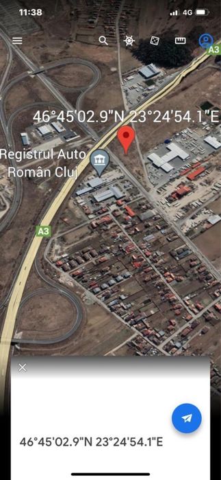 Vind teren intrare in Gilau vizavi de RAR linga Autostrada