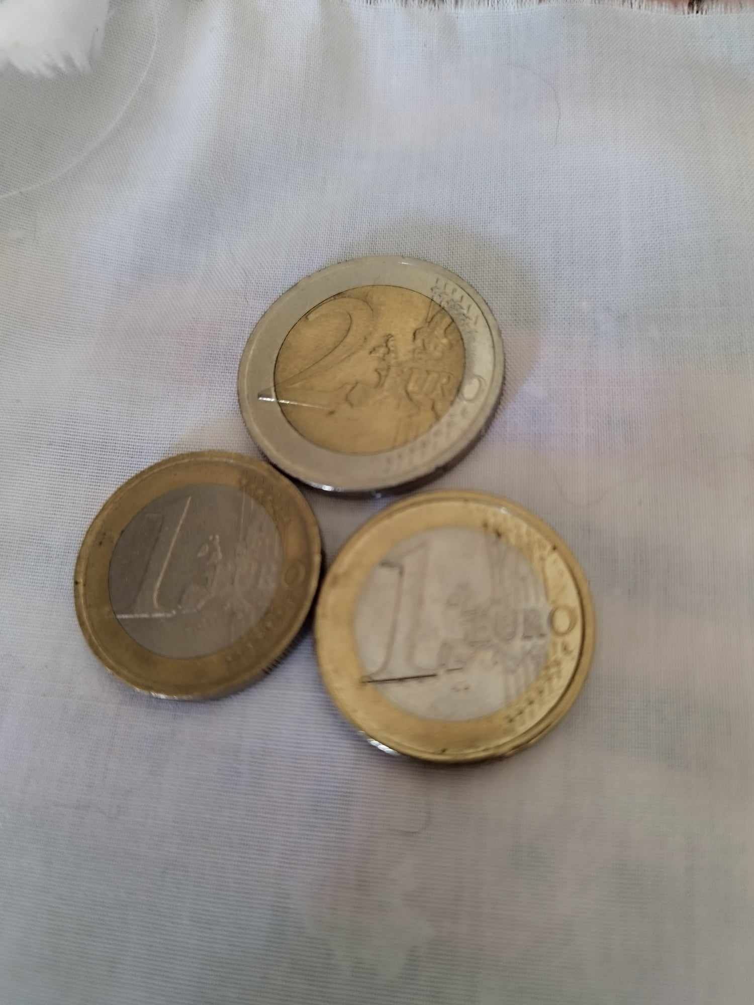 Monede colectie trei a câte un euro