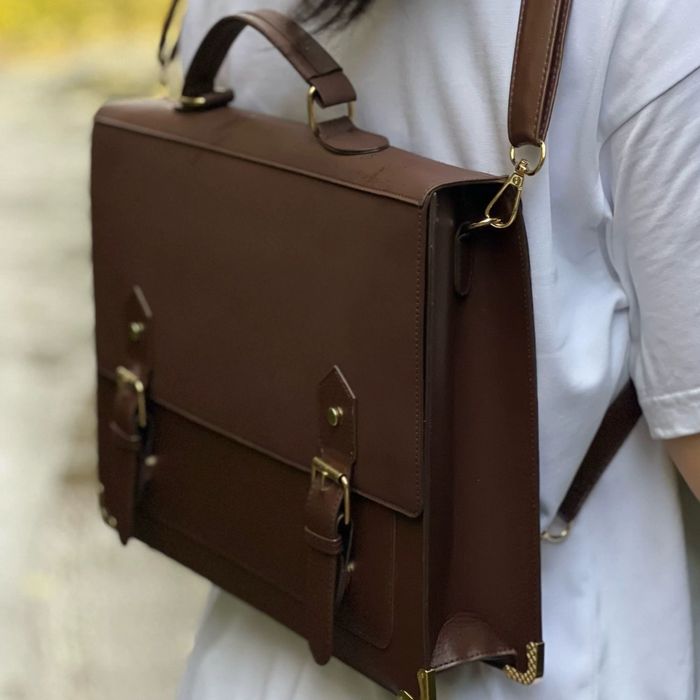 Школьный портфель рюкзак классический прямоугольный женский ПУ кожа