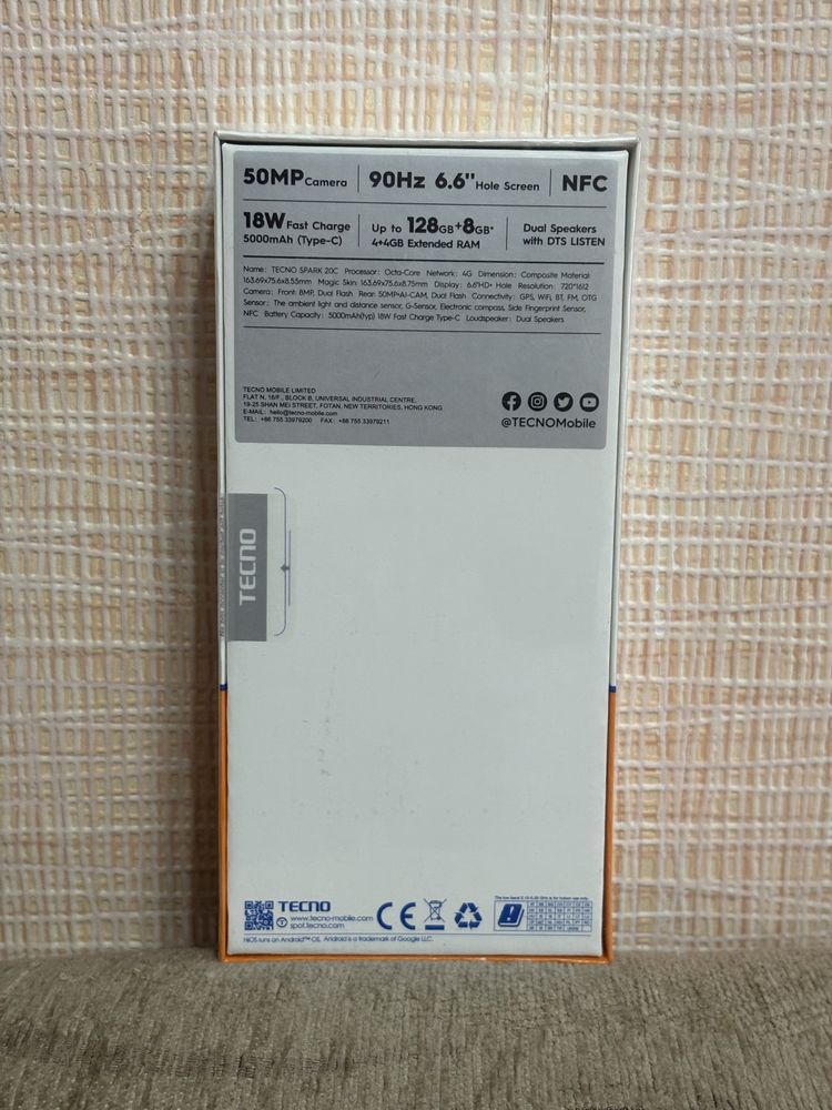Tecno spark 20c 128gb