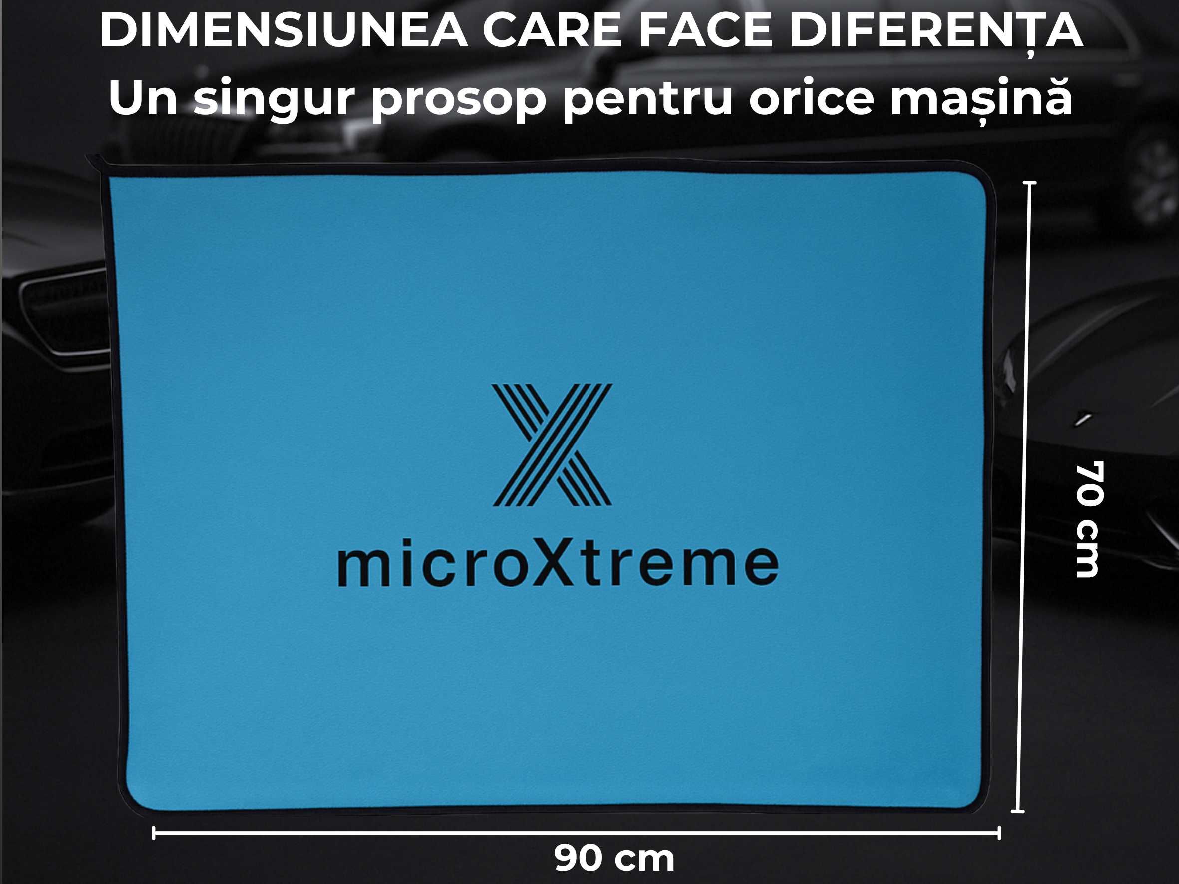 Prosop Uscare Auto XL 90x70 cm, microXtreme, Microfibră Twisted Loop