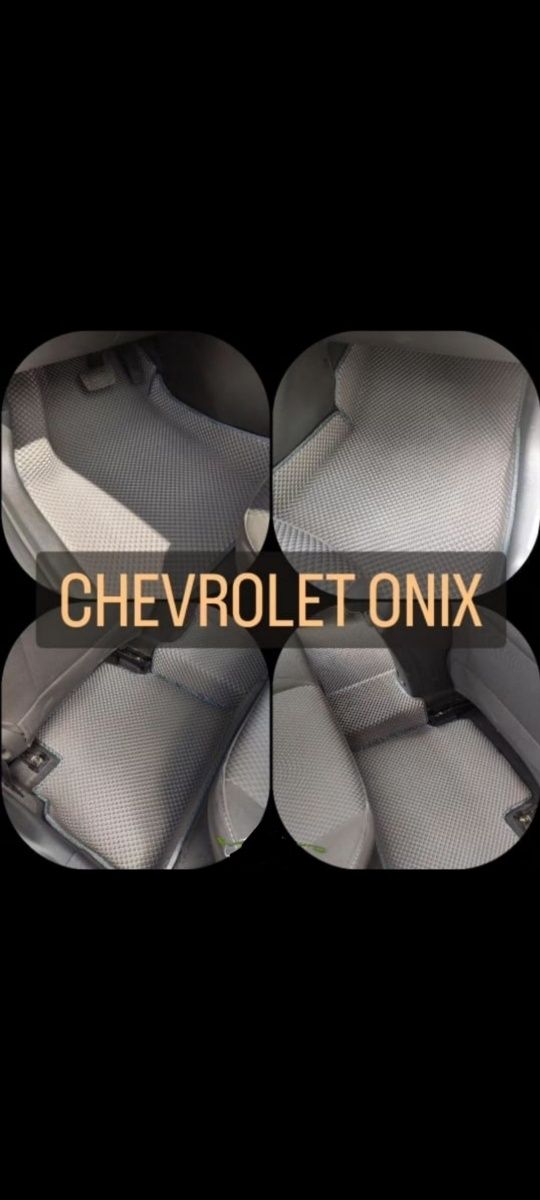 Chevrolet onix оникс ева коврики 3д полики в салон багажник ветровики